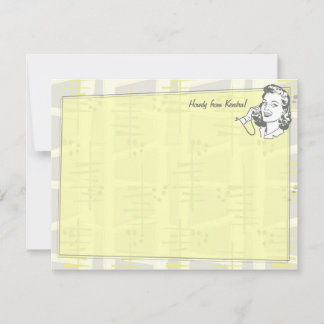 Charla de las tarjetas de notas planas personaliza