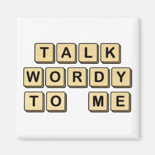 Charla prolija a mí imán de madera de la teja