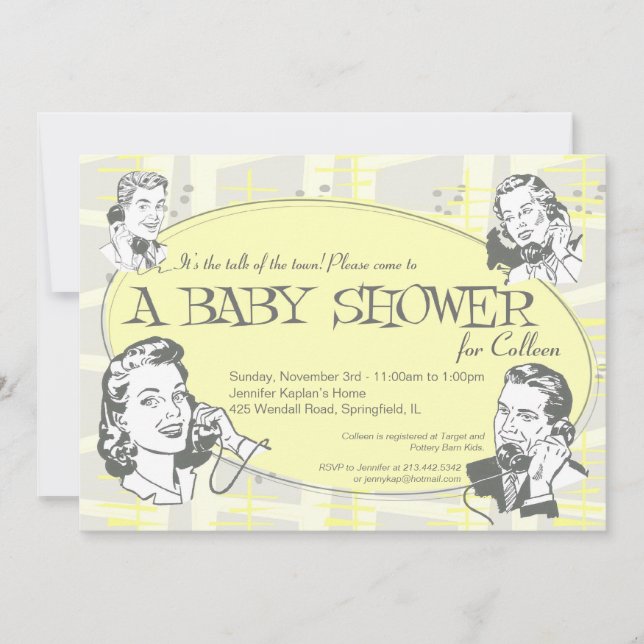 Charla retro de la invitación a la ciudad de Baby  (Anverso)