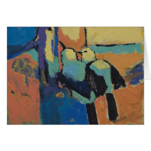Charlatanes de varios colores - tarjeta del arte