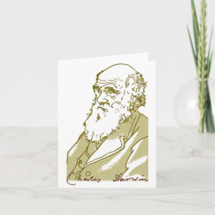 Charles Darwin. Tarjeta de nota