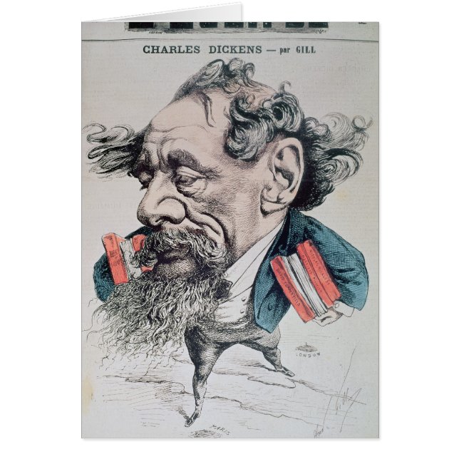Charles Dickens a horcajadas en el canal inglés (Frente)