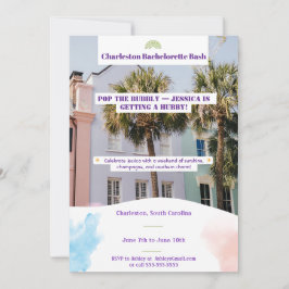 Charleston Bachelorette Bash Invitación