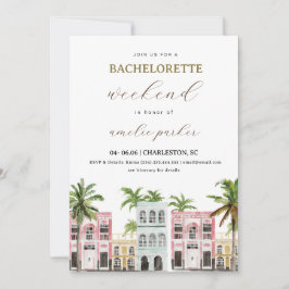 Charleston Bachelorette Invitación e Itinerario