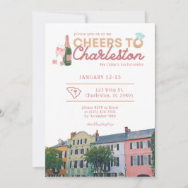 Charleston Bachelorette Invitación e Itinerario