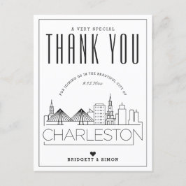 Charleston Boda | Gracias por venir! Postal