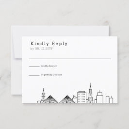 Charleston Boda | RSVP estilizada de líneas aéreas