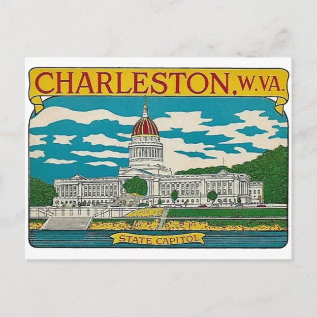 Charleston, postal de Virginia Occidental (Anverso)