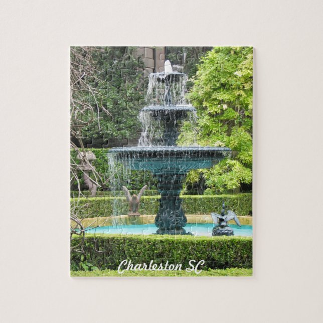 Charleston South Carolina Garden Puzzle de la fuen (Vertical)