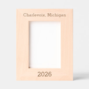 Charlevoix Michigan - Marco grabado con láser