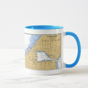 Charlevoix, taza náutica de la carta del puerto