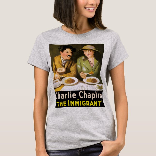 Charlie Chaplin/La camiseta inmigrante (Anverso)