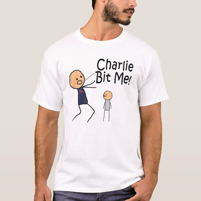 Charlie me mordió camiseta (Anverso)