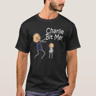Charlie me mordió camiseta oscura