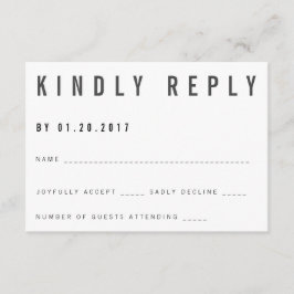 Charlie Minimalista RSVP Card