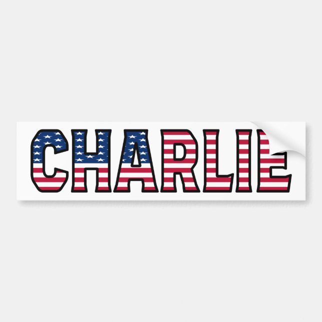 Charlie Name Vorname USA Aufkleber Pegatina Auto (Frente)