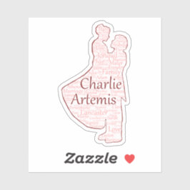 Charlie y Artemis Personalizado-Cut Vinyl Pegatina