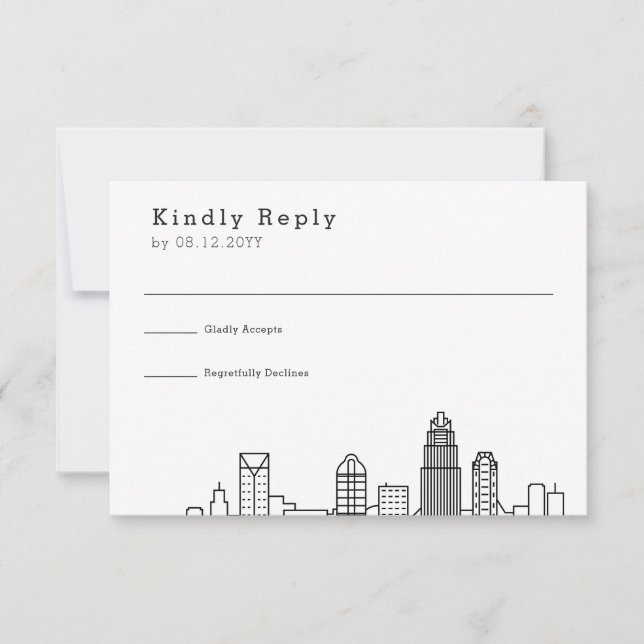 Charlotte Boda | RSVP estilizada de líneas aéreas (Anverso)