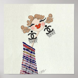 Charlotte está feliz arte de moda glamurosa