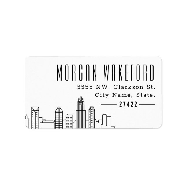 Charlotte, Etiqueta grande de línea de horizonte c (Frente)