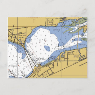Charlotte Harbour, postal de la carta náutica de F