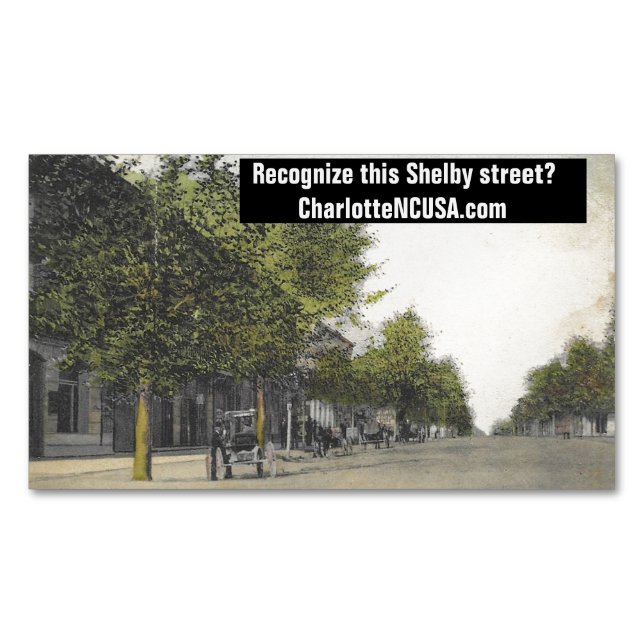 CharlotteNCUSA.com imán de tarjetas de visita (Anverso)