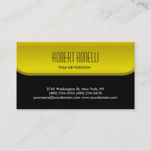 Charm Black Yellow Pattern Standard tarjeta de vis