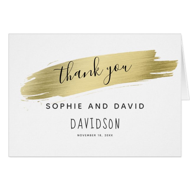 Charm Calligraphy Gold Stroke Gracias (Anverso (Horizontal))