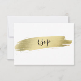Charm Calligraphy Gold Stroke Wedding RSVP