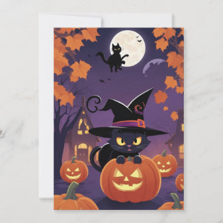 Charm de gato negro - Tarjeta de regalo de Hallowe