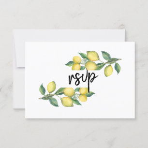 Charm Watercolor Limón Tropical Wedding RSVP