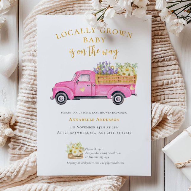 Charming Invitación de Baby Shower con Acuarela de (Subido por el creador)