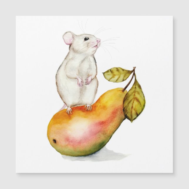 Charming Mouse on a Pear (Anverso)
