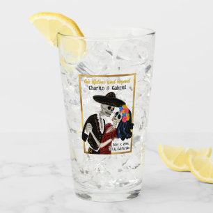 Charro y Catrina Sugar Skulls bailando