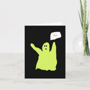 Chartreuse Ghostie Naranja Boo tarjeta
