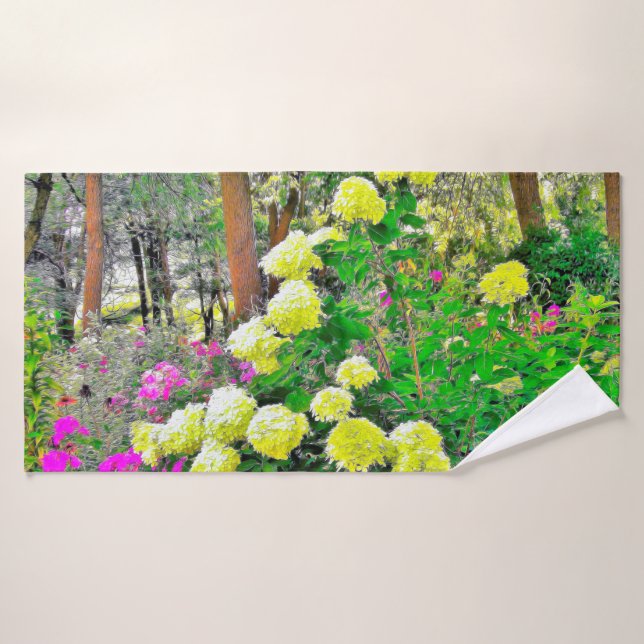 Chartreuse Green Limelight Hydrangea Garden (Toalla de baño)