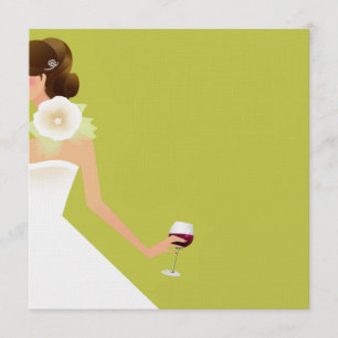Chartreuse Invitaciones para vino de ducha de novi