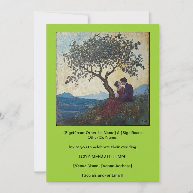 Chartreuse un dosel de la invitación al compromiso (Anverso)