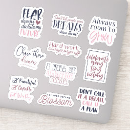 Chase That Dreams 10pc Waterproof Pegatina Set