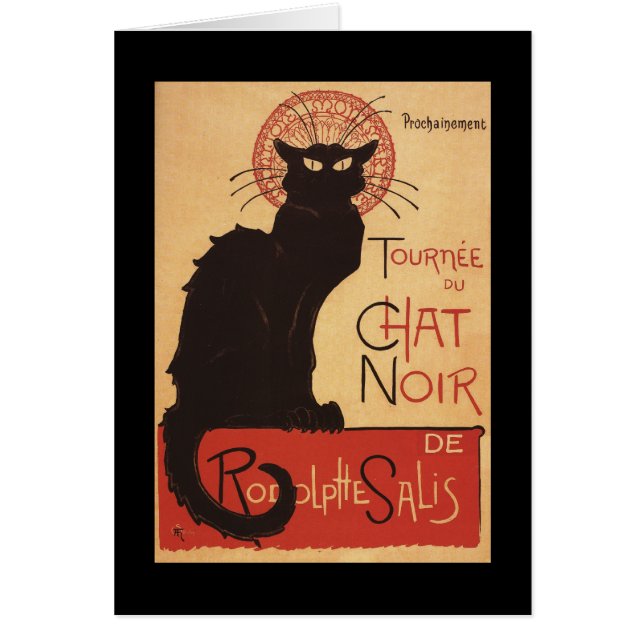 Chat Noir Cabaret Troupe Poster Promo Gato Negro (Frente)