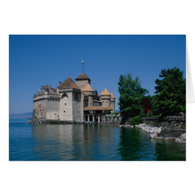 Chateau Chillon, Lago Ginebra, Cantón de Vaud, (Anverso (Horizontal))