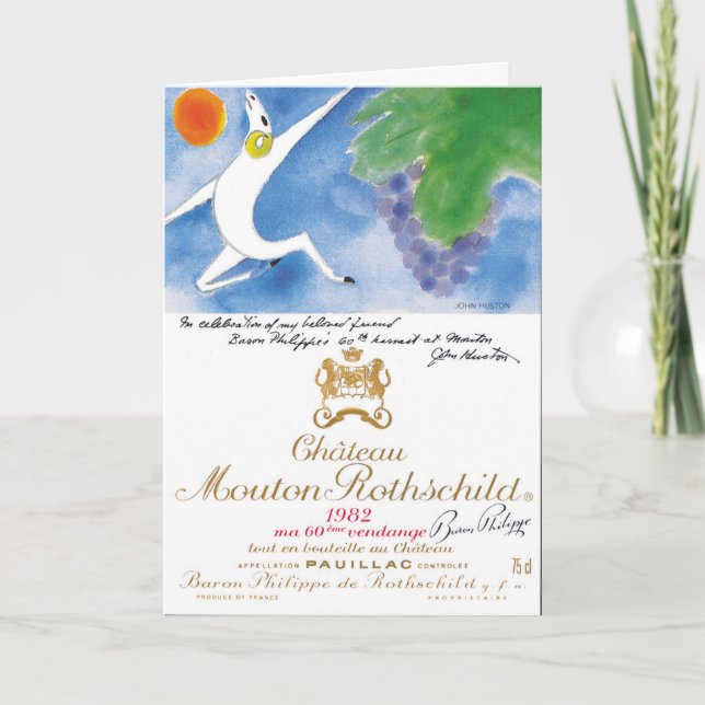 Chateau Mouton Rothschild 1982 - Tarjeta en Blanco (Anverso)