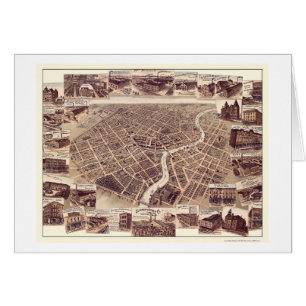 Chatham, ENCENDIDO, mapa panorámico de Canadá -