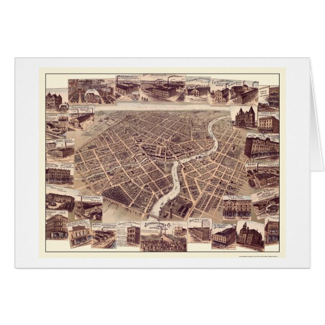Chatham, ENCENDIDO, mapa panorámico de Canadá - (Anverso (Horizontal))