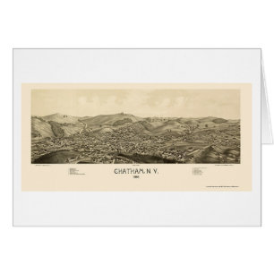 Chatham, mapa panorámico de NY - 1886