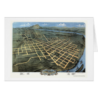 Chattanooga, mapa panorámico del TN - 1871