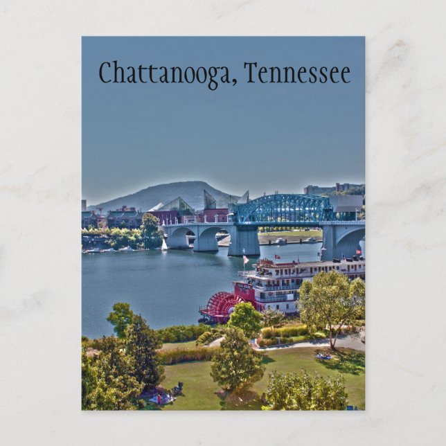 Chattanooga, tarjeta postal de fotos de Tennessee (Anverso)