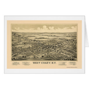 Chazy del oeste, mapa panorámico de NY - 1899