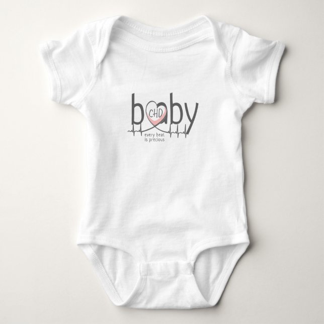 CHD Baby Heartbeat Jersey Bodysuit (Anverso)