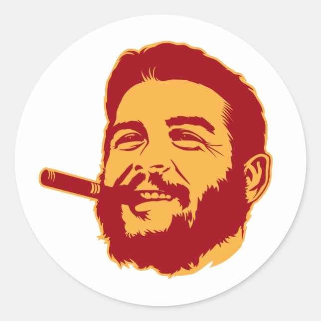 Che Guevara con Pegatina de retrato de cigarro (Anverso)